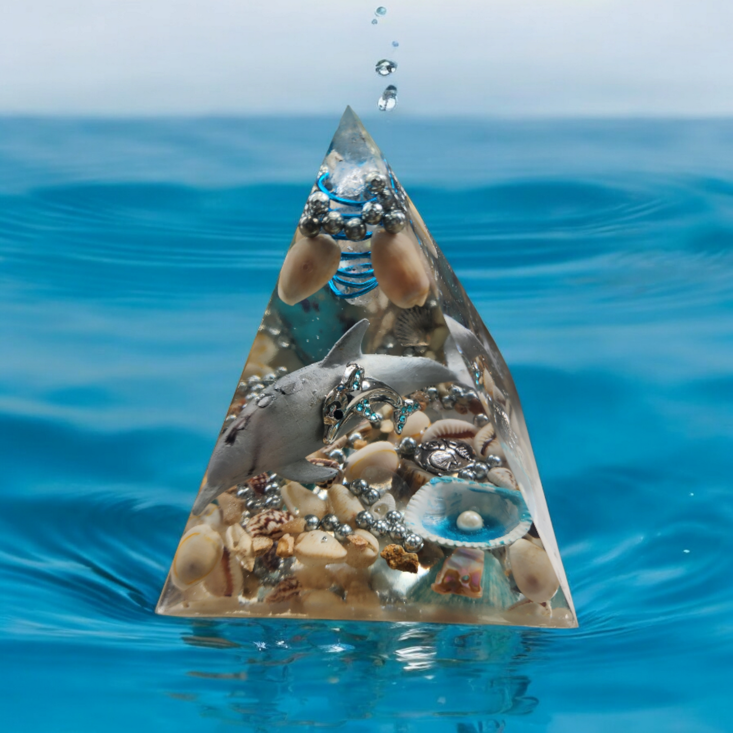 Dolphin Dream Orgonite with Giza Crystal
