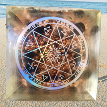 Load image into Gallery viewer, Black Tourmaline and Copper Eye of Horus Organite