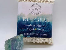Load image into Gallery viewer, Ethereal Rainbow Fluorite Crystal Soap