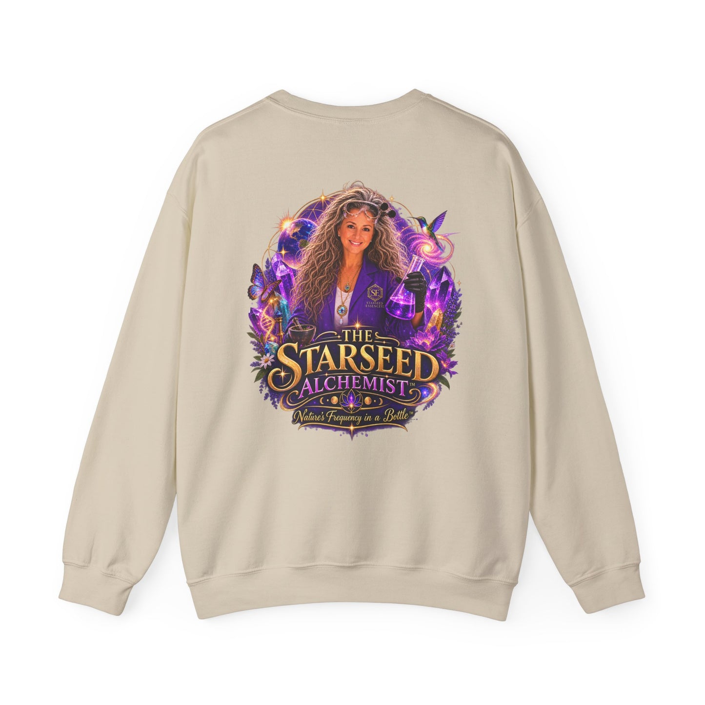 Starseed Alchemist Crewneck Sweatshirt — Spiritual Metaphysical Graphic Pullover