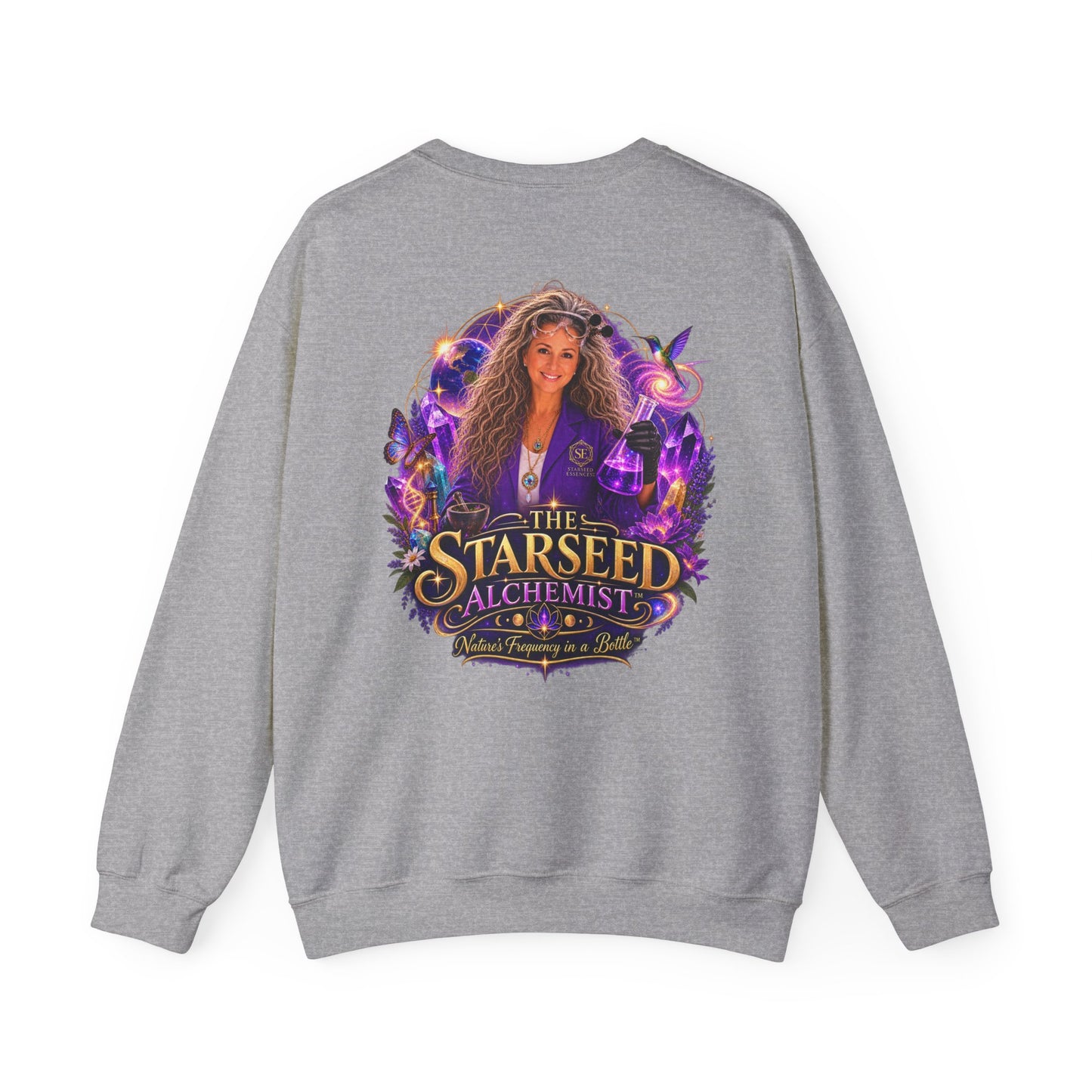 Starseed Alchemist Crewneck Sweatshirt — Spiritual Metaphysical Graphic Pullover