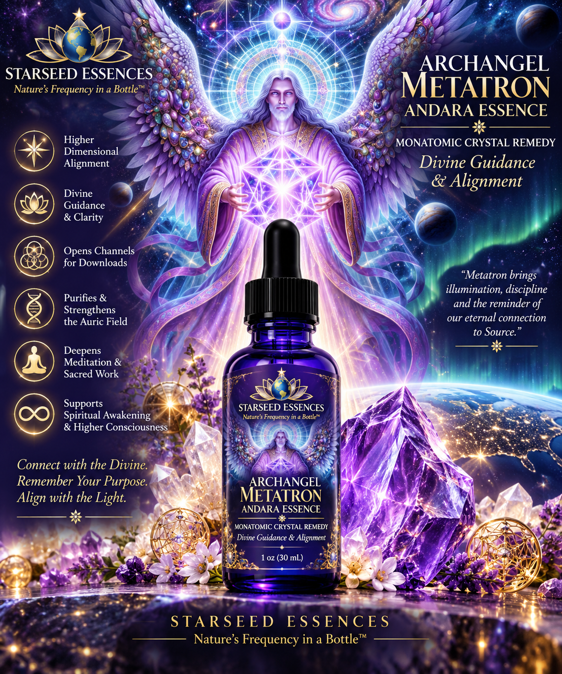 Archangel Metatron Andara Elixir | Divine Guidance & Alignment