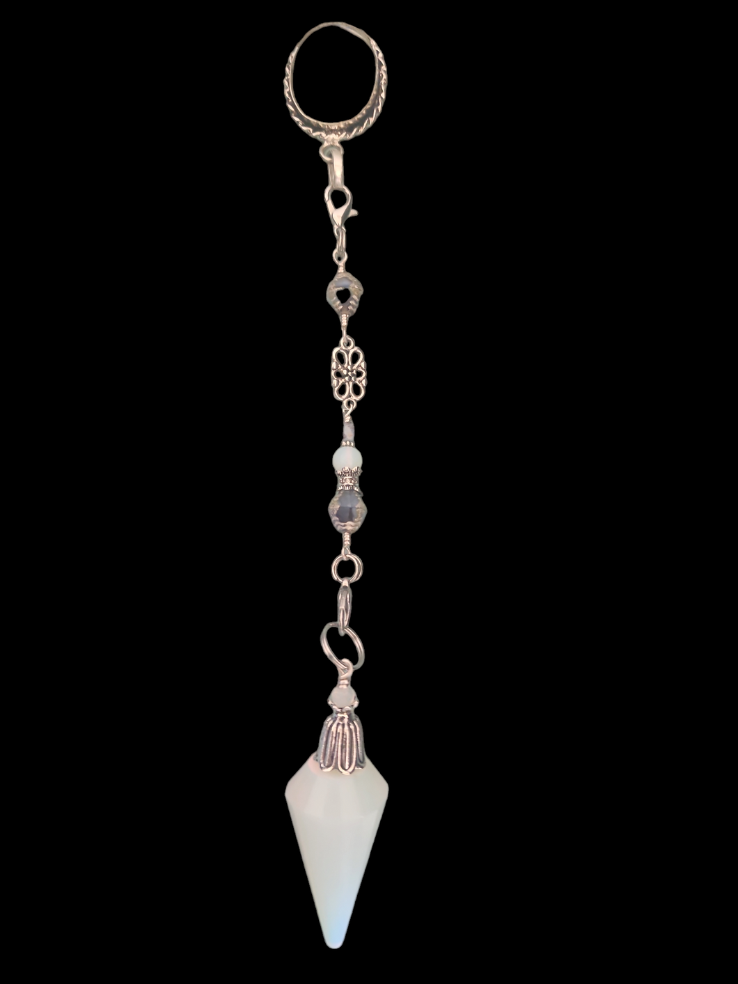 Opalite and Czech Glass - Wearable Pendulum