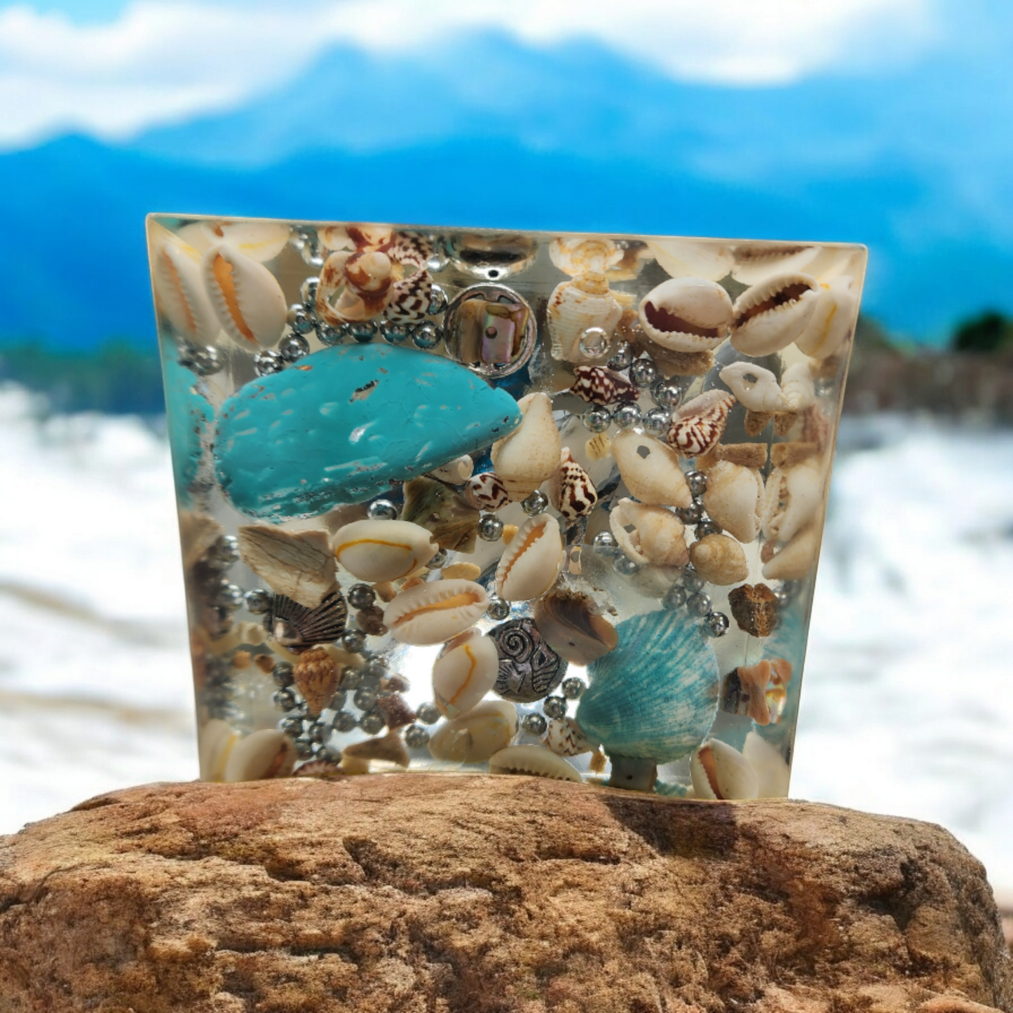 Dolphin Dream Orgonite with Giza Crystal