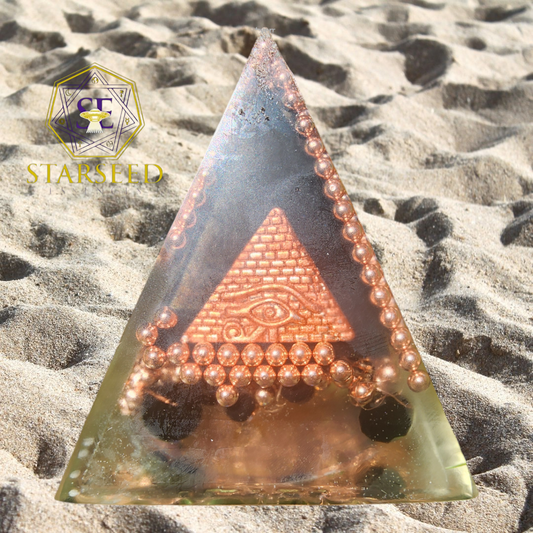 Black Tourmaline and Copper Eye of Horus Organite