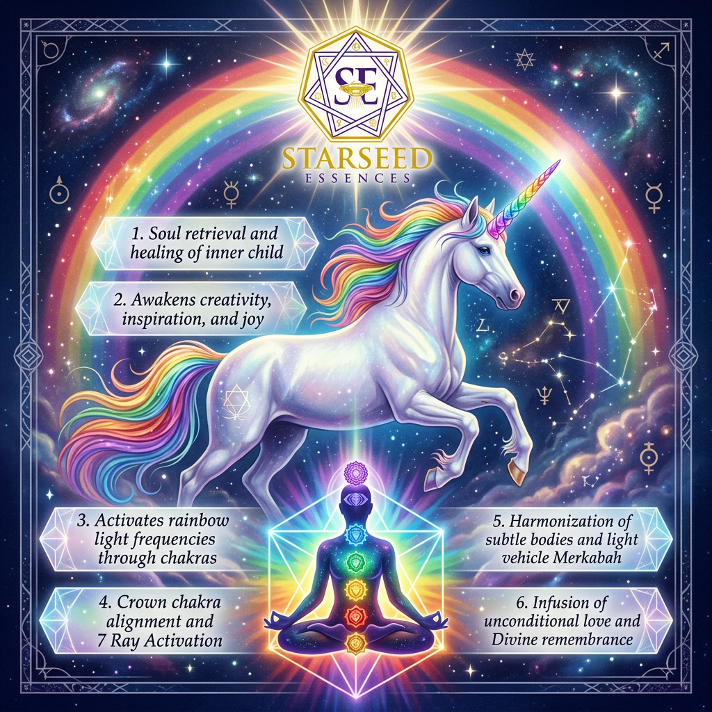 Cosmic Unicorn Essence, Monatomic Andara & Flower Essence Starseed Energy Tool