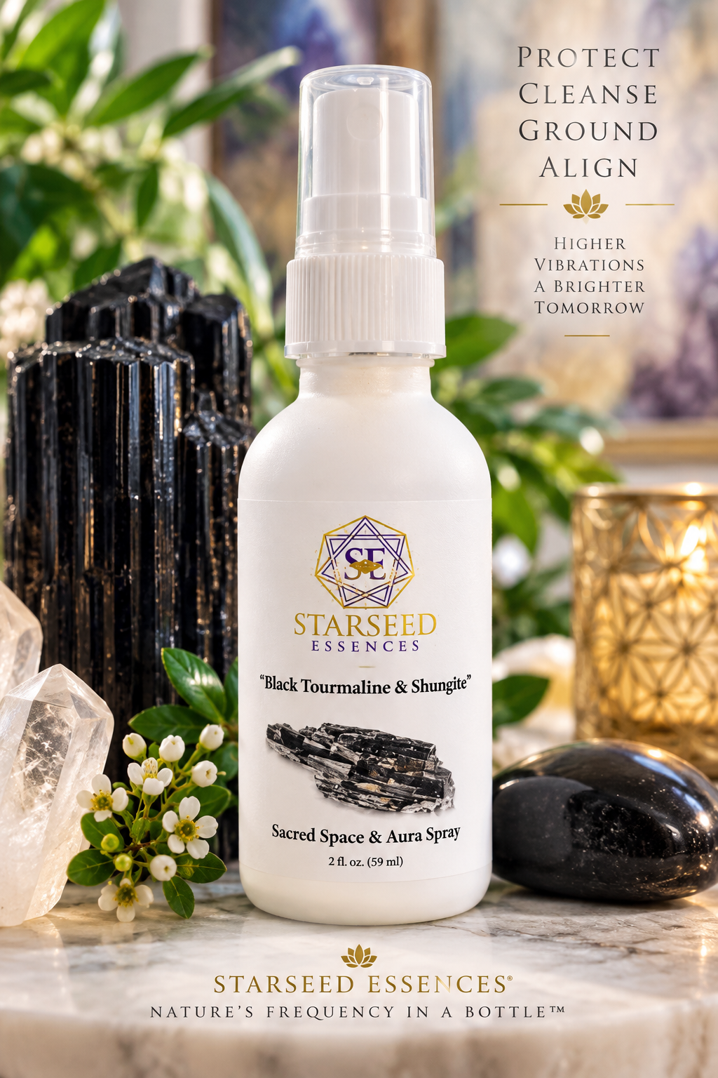 Black Tourmaline & Shungite Sacred Space & Aura Spray