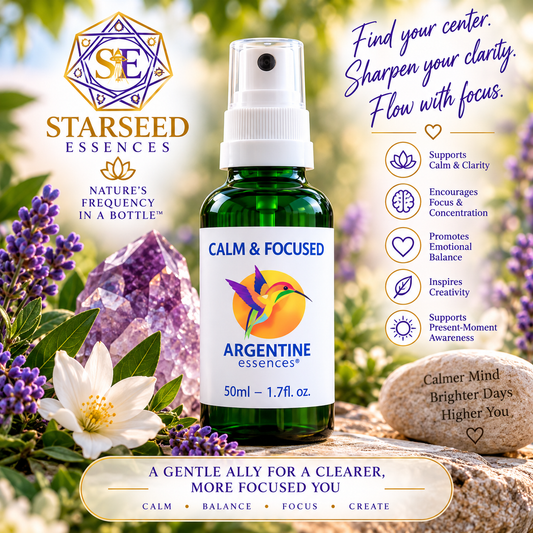 " Calm & Focused Spray "  Clarity & Grounding Aura Spray | Argentine Essences 50ml