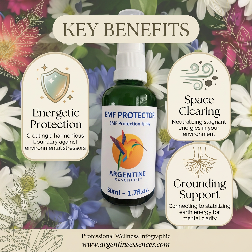 EMF Protection Spray, Space and Aura Cleansing Mist, Energy Clearing Spray, Argentine Essence, Spiritual Protection Tool