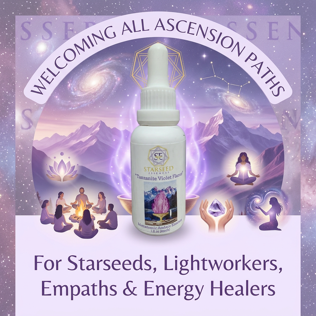 Tanzanite Violet Flame Andara Essence, Monatomic Crystal Elixir, Spiritual Transformation Remedy