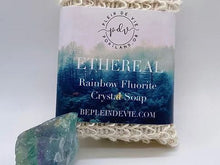 Load image into Gallery viewer, Ethereal Rainbow Fluorite Crystal Soap
